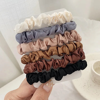 Pack of 6 Satin Scrunchies