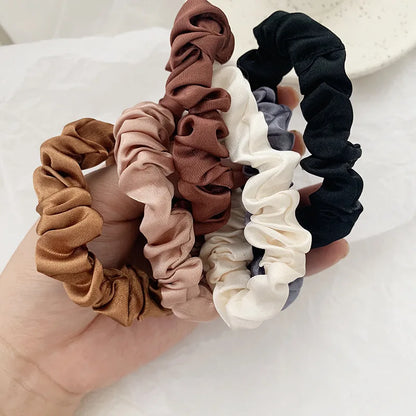 Set van 6 Satijnen Scrunchies