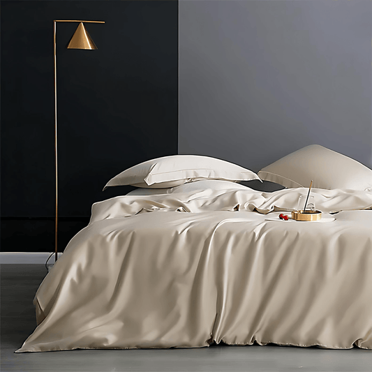 Housse de Couette en Soie 19MM Beige StudioSoie