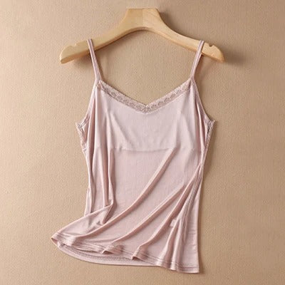 Naisten silkki tank top